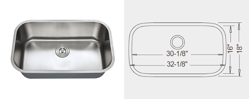 Large Rectangle Single Bowl - Ursa