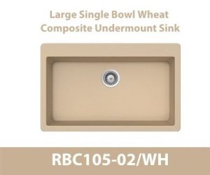 Large Single Bowl Duragranit Quartz Kitchen Sink in Tan