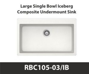 Large Single Bowl Duragranit Quartz Kitchen Sink in White