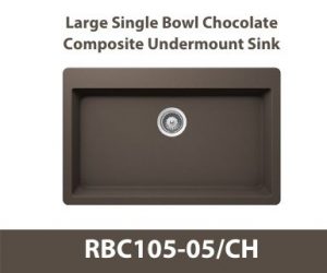 Large Single Bowl Duragranit Quartz Kitchen Sink in Chocolate