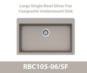 Large Single Bowl Duragranit Quartz Kitchen Sink in Taupe