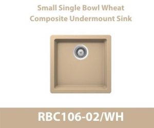 Small Single Bowl Duragranit Quartz Undermount Sink in Tan