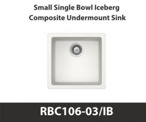 Small Single Bowl Duragranit Quartz Undermount Sink in White