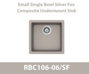 Small Single Bowl Duragranit Quartz Undermount Sink in Taupe