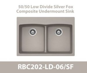 50/50 Low Divide Equal Bowl Duragranit Composite Quartz Undermount Kitchen Sink in Taupe