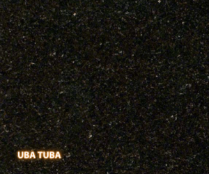 Uba Tuba Granite - A slab of natural stone, Granite, featuring a dark & warm base with flecked pattern of black, dark green, dark browns, and grays - Polished Finished